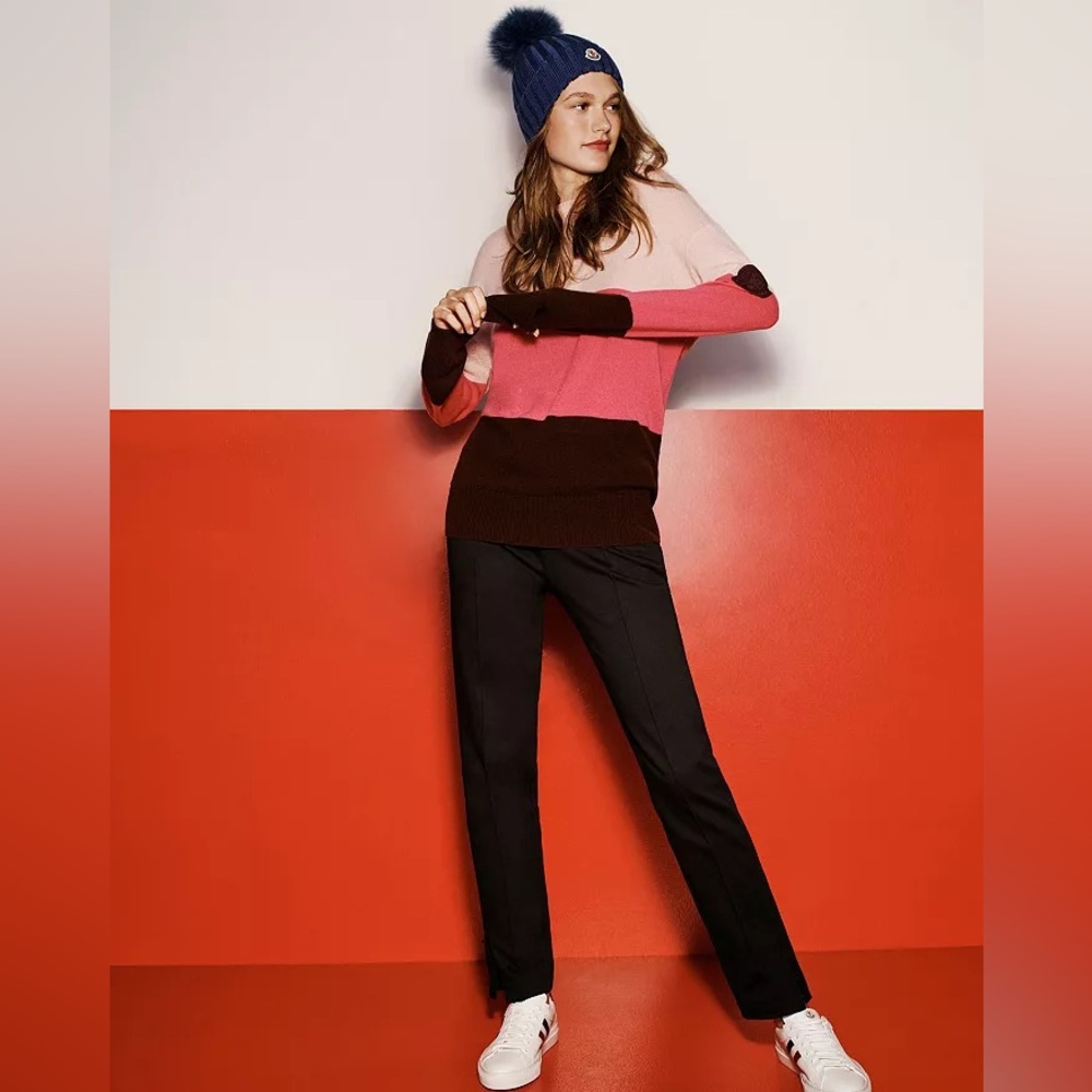 NWT Moncler Color-Blocked Cashmere Sweater